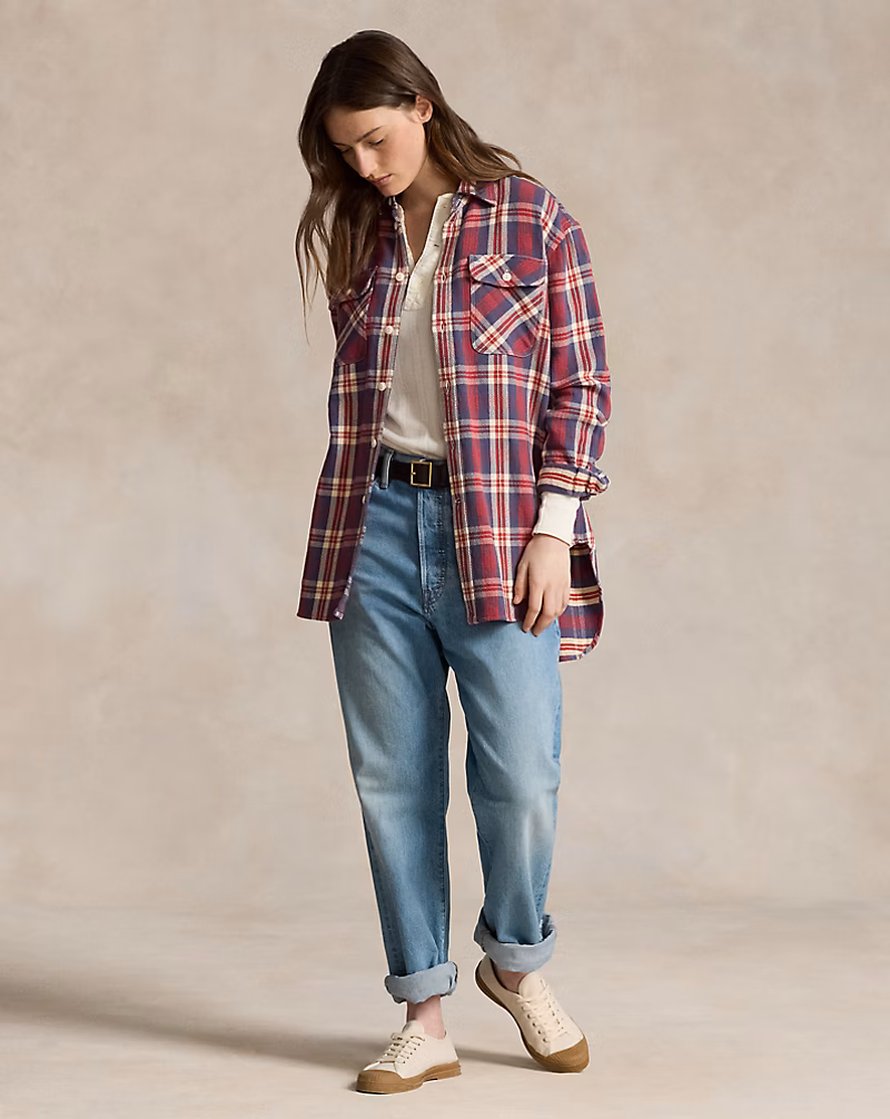 Plaid Cotton Twill Workshirt