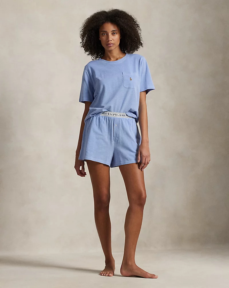 Knit Tee & Boxer Short Pajama Set