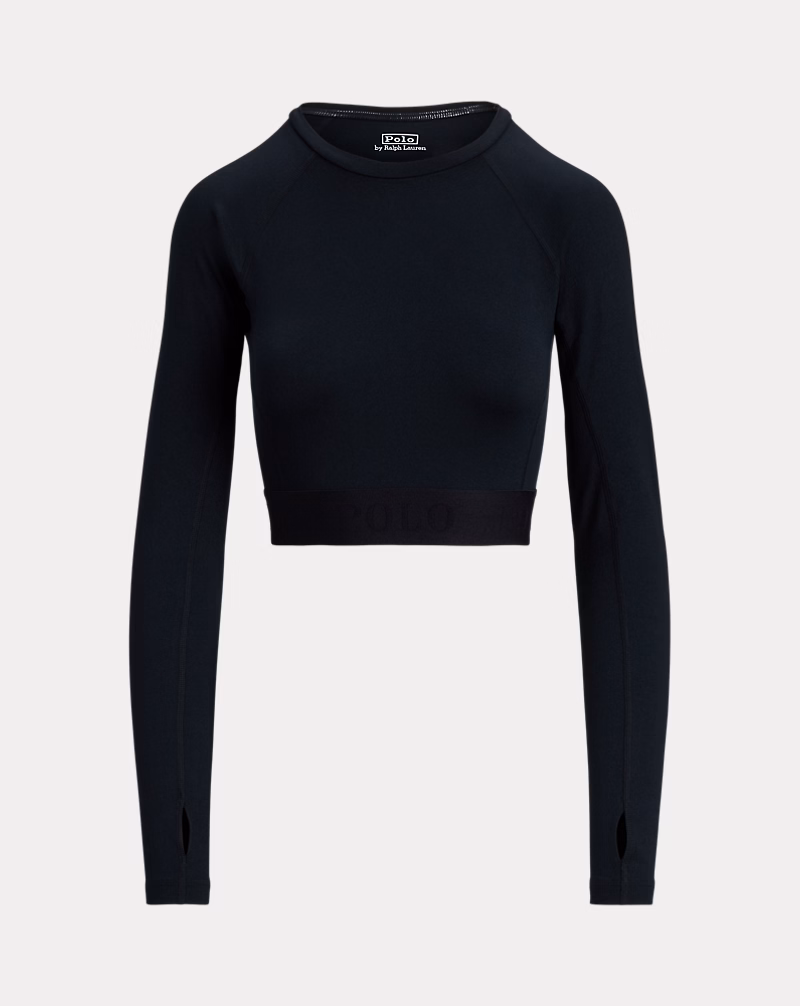 Logo-Waistband Cropped Pullover