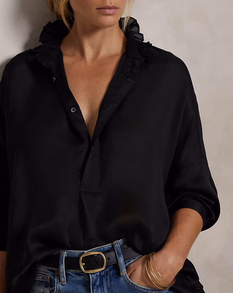 Ruffled-Collar Blouse