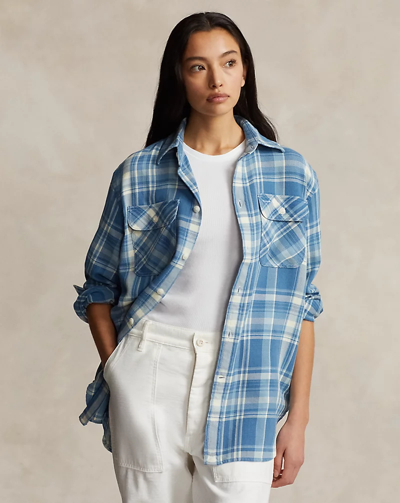 Plaid Cotton Twill Workshirt