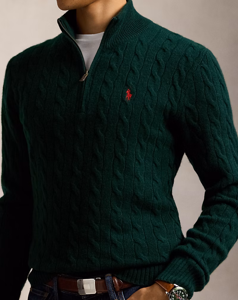 Cable-Knit Wool-Cashmere Sweater