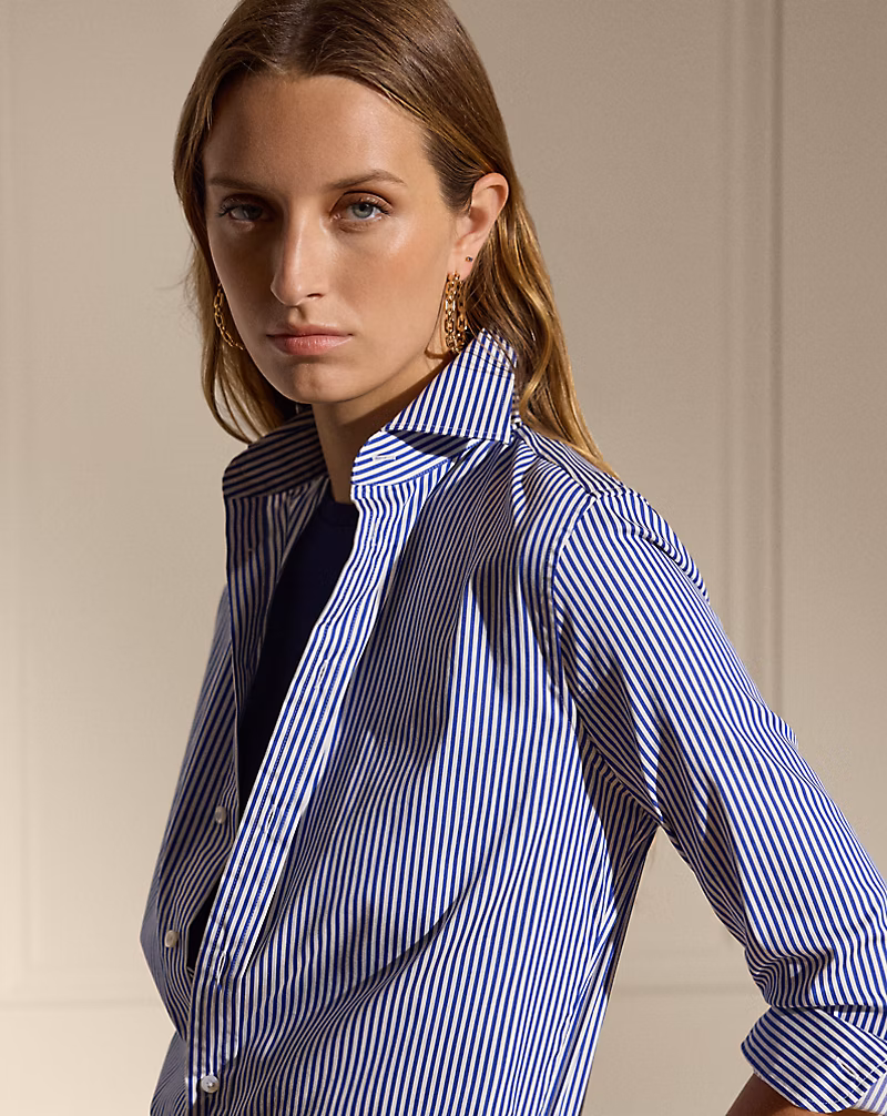 Capri Relaxed Fit Striped Cotton Shirt