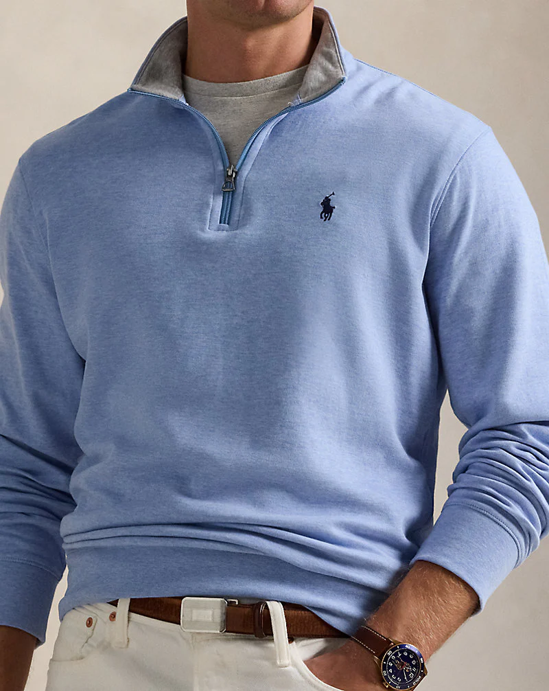 Luxury Jersey Quarter-Zip Pullover