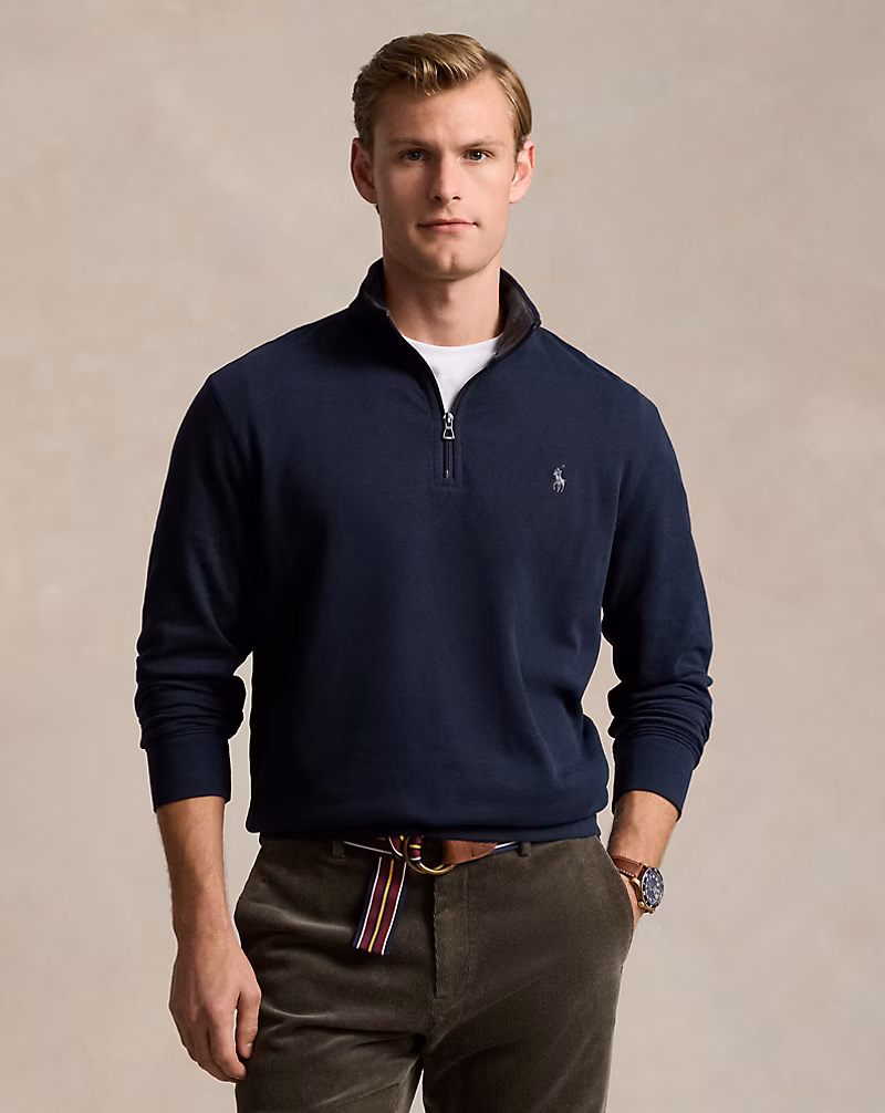 Luxury Jersey Quarter-Zip Pullover