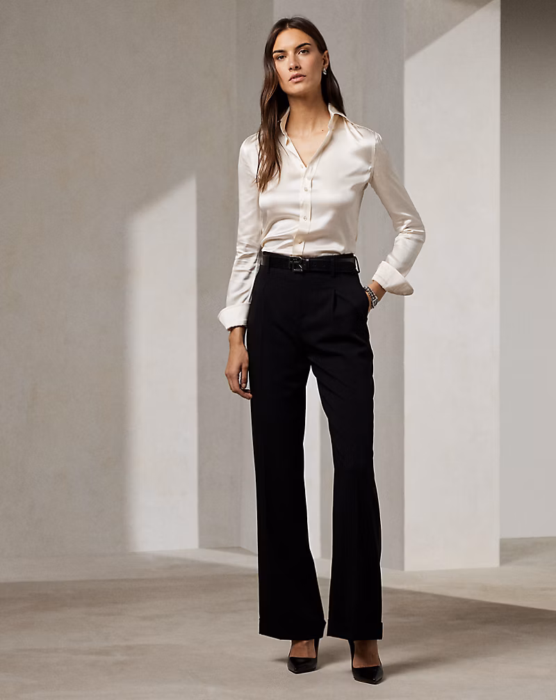 Cameron Straight Fit Silk Shirt