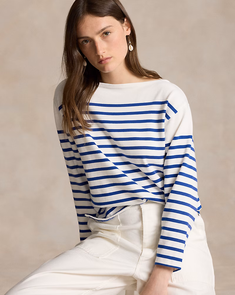 Striped Boatneck Mariner Tee