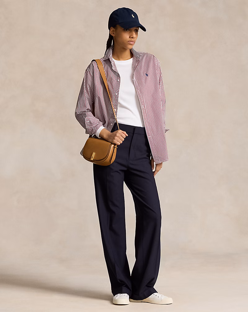 Relaxed Fit Striped Cotton Shirt