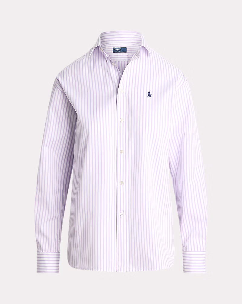 Relaxed Fit Striped Cotton Shirt