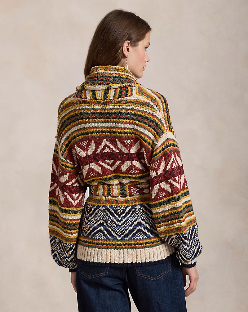 Ralph Lauren Multi-Pattern Shawl Cardigan