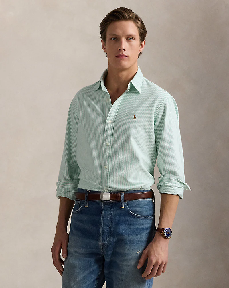 Custom Fit Striped Oxford Shirt