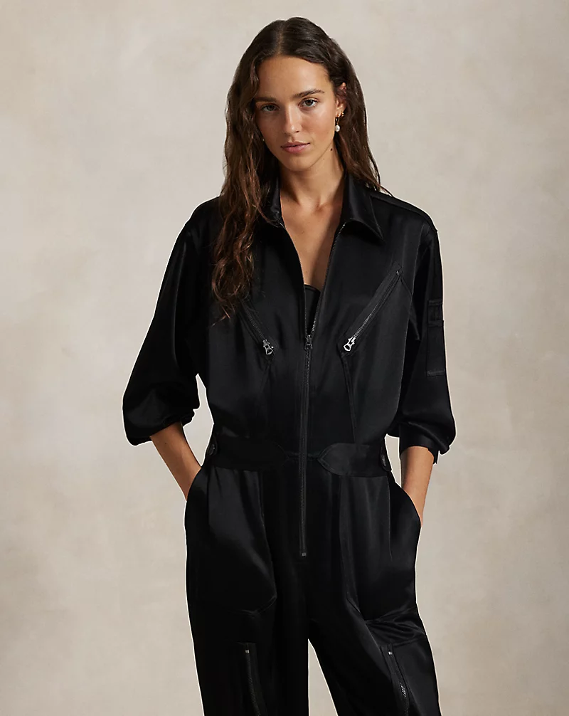 Double-Faced Zip-Front Flight Suit