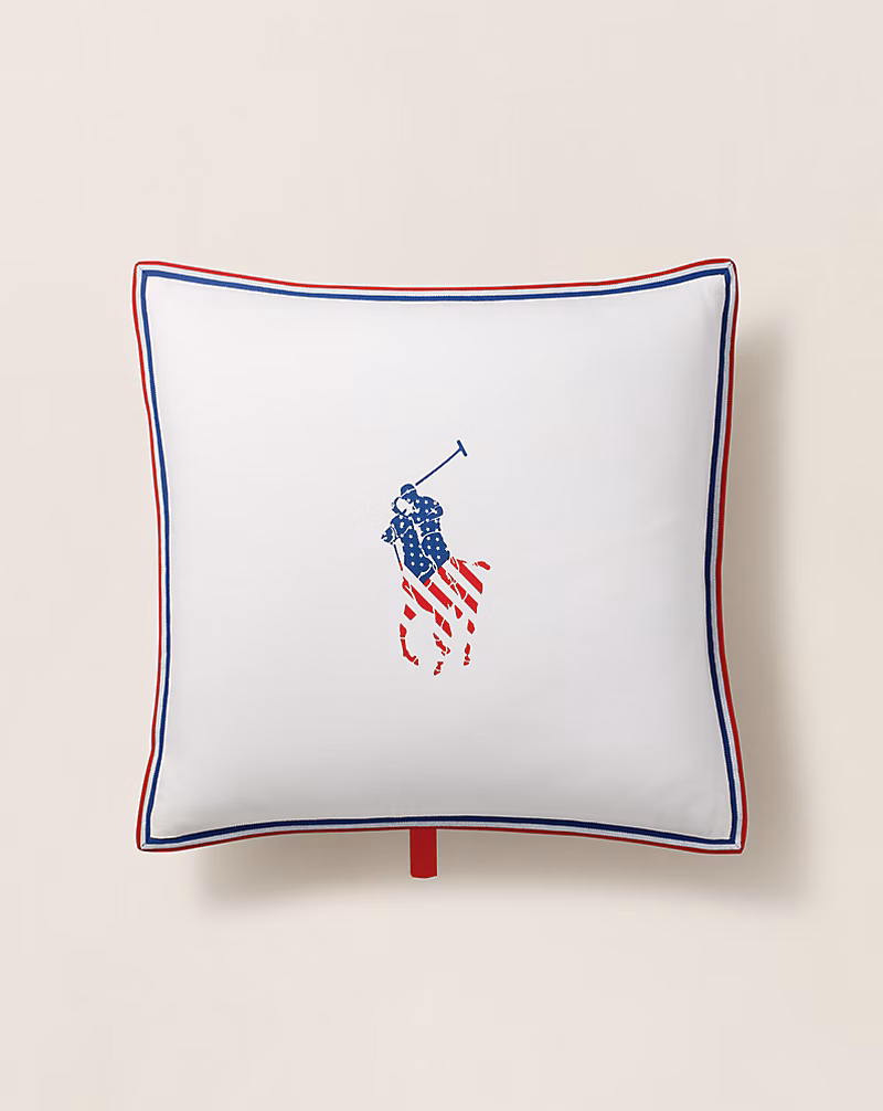 Flag Big Pony Throw Pillow
