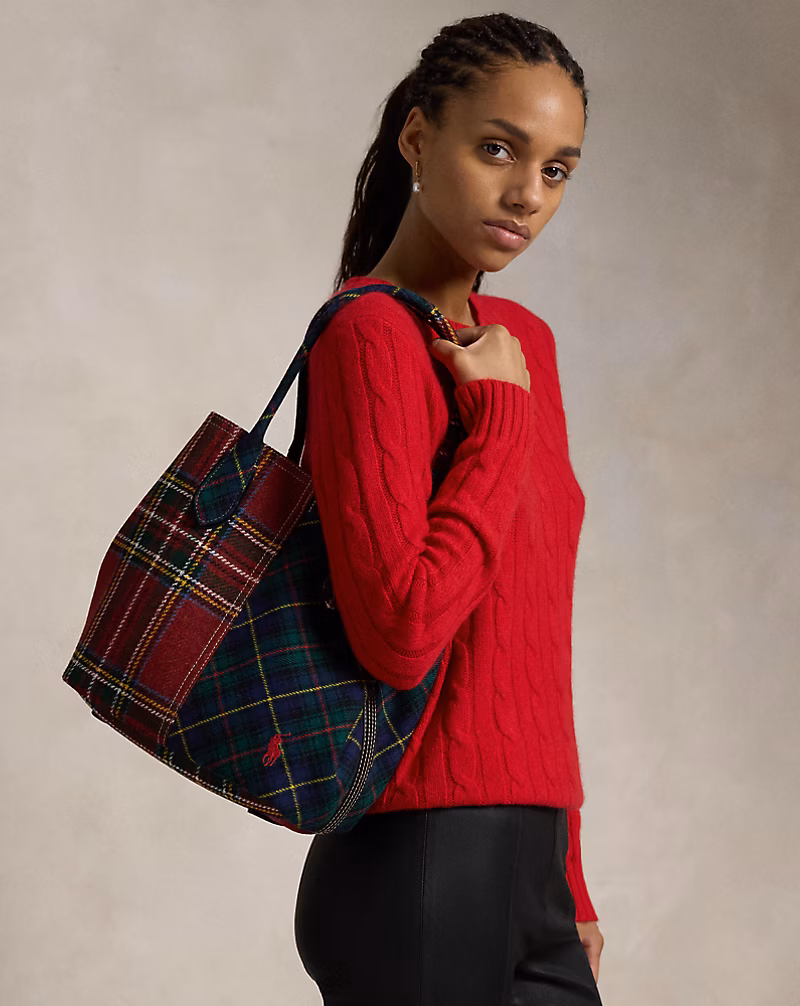 Patchwork Wool Medium Bellport Tote