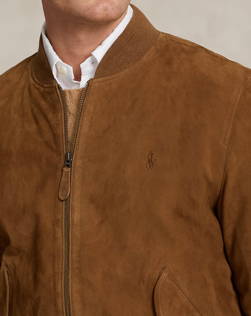 Suede Bomber Jacket