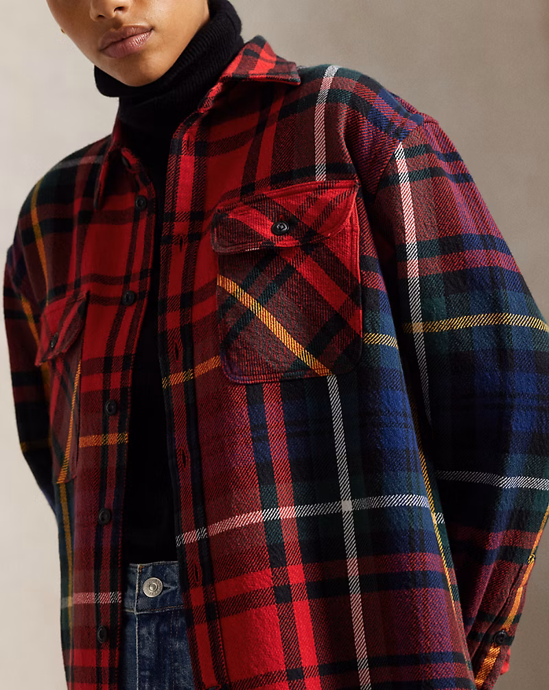 Plaid Cotton Twill Workshirt