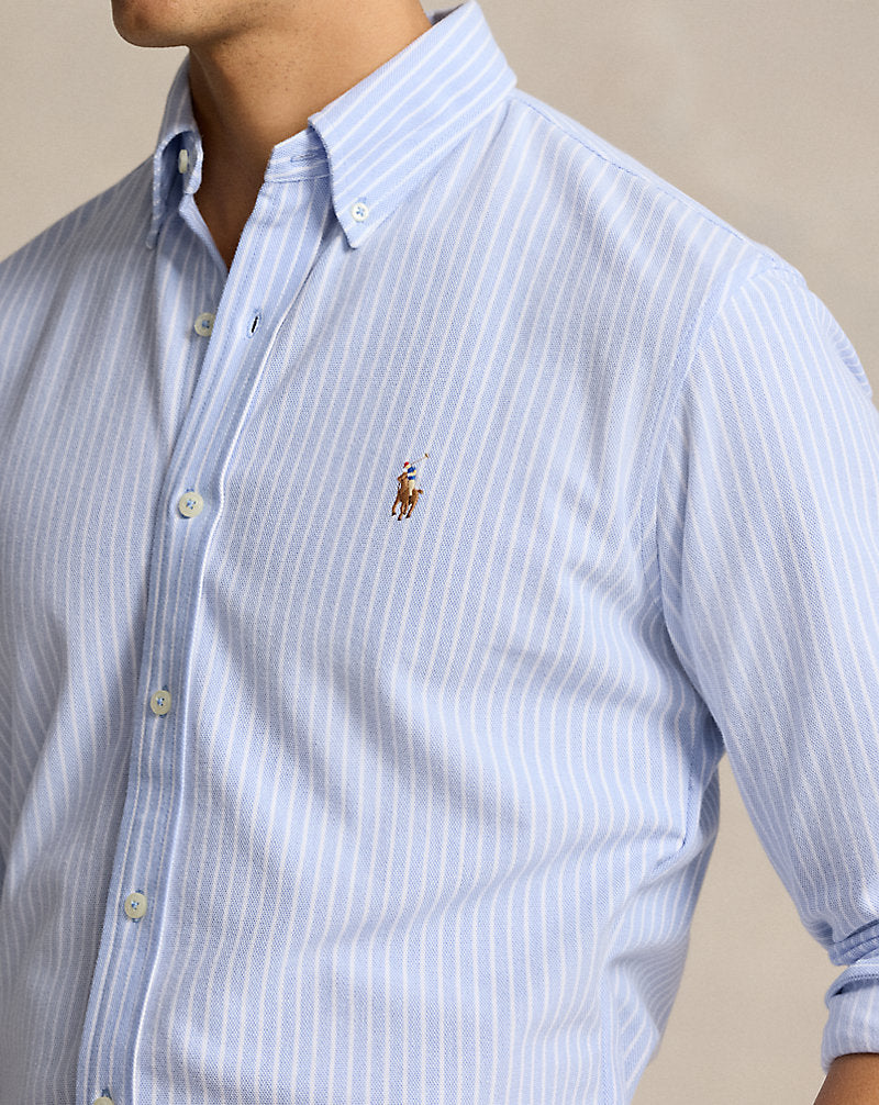 Striped Knit Oxford Shirt