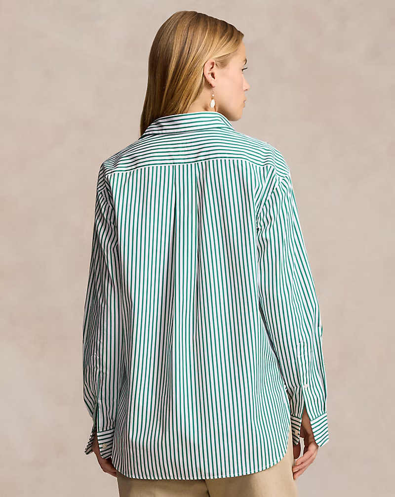 Relaxed Fit Striped Cotton Shirt