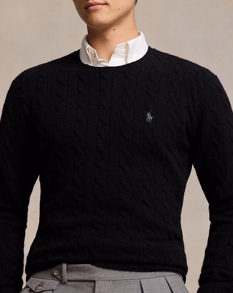 Cable-Knit Wool-Cashmere Sweater