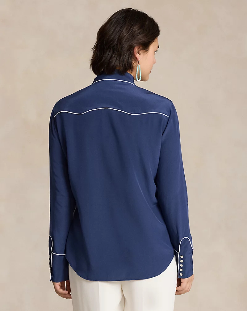 PRL x Naiomi Glasses Silk Western Shirt