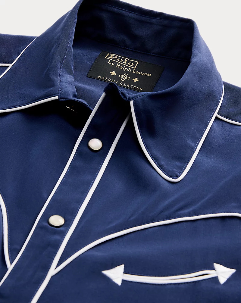 PRL x Naiomi Glasses Silk Western Shirt