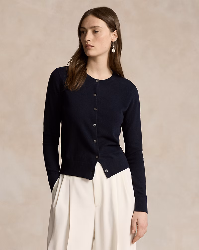 Ralph Lauren Cashmere Crewneck Cardigan