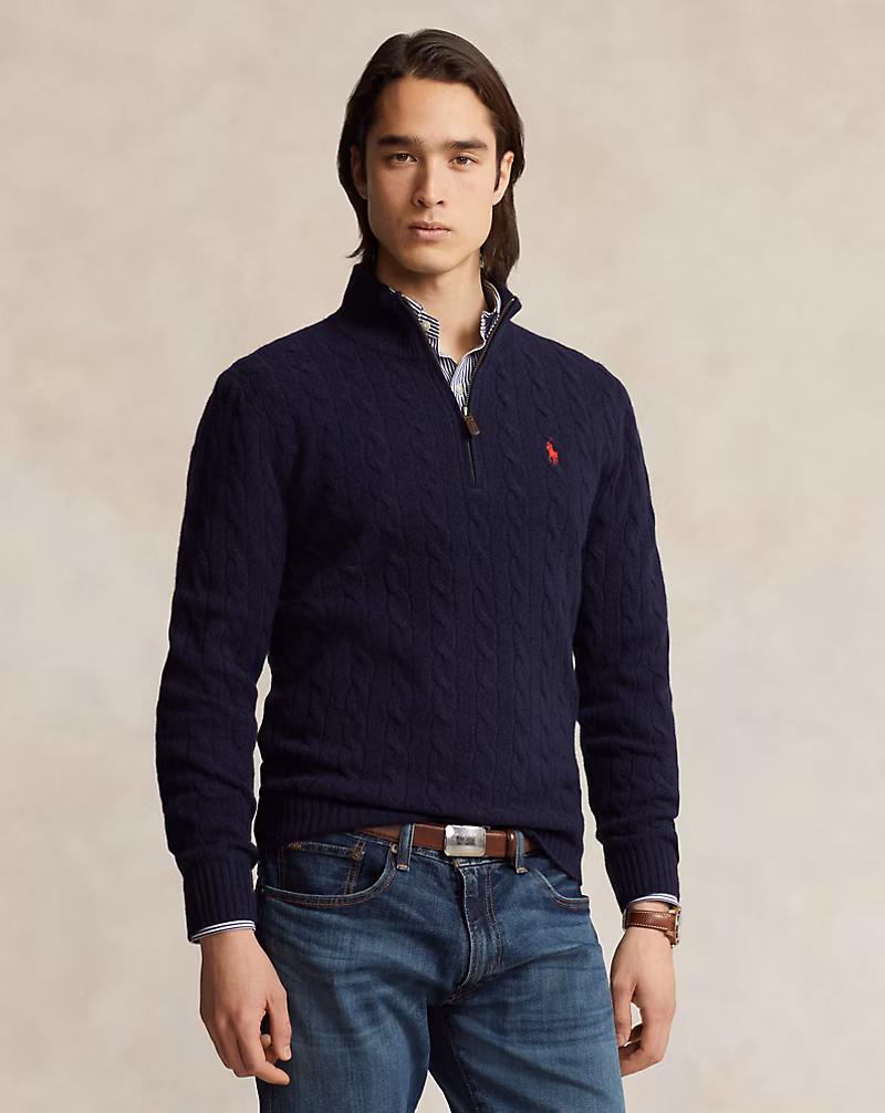 Cable-Knit Wool-Cashmere Sweater
