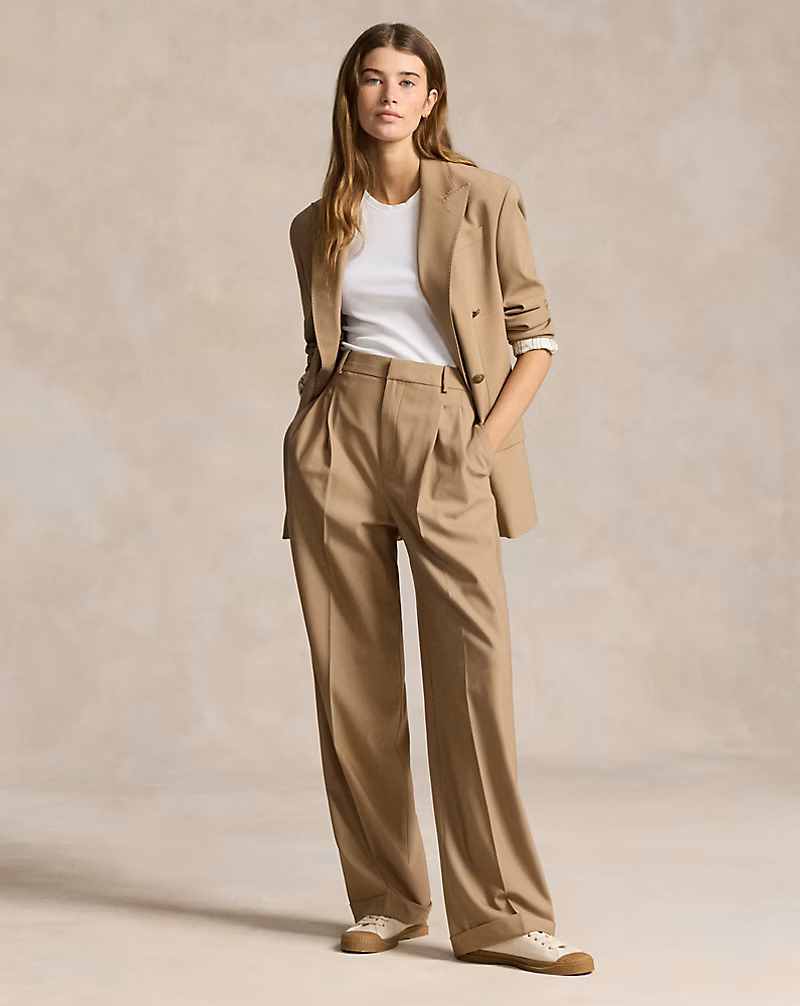 Wool-Blend Wide-Leg Pant