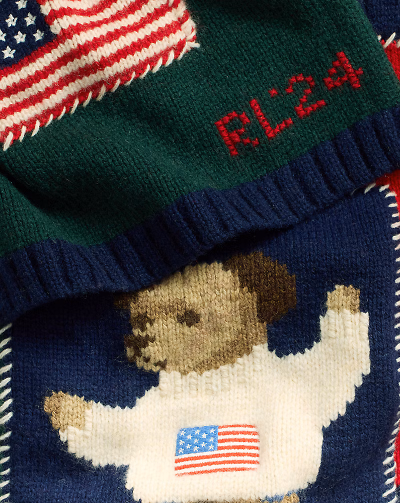 Multi-Patchwork Wool-Blend Scarf