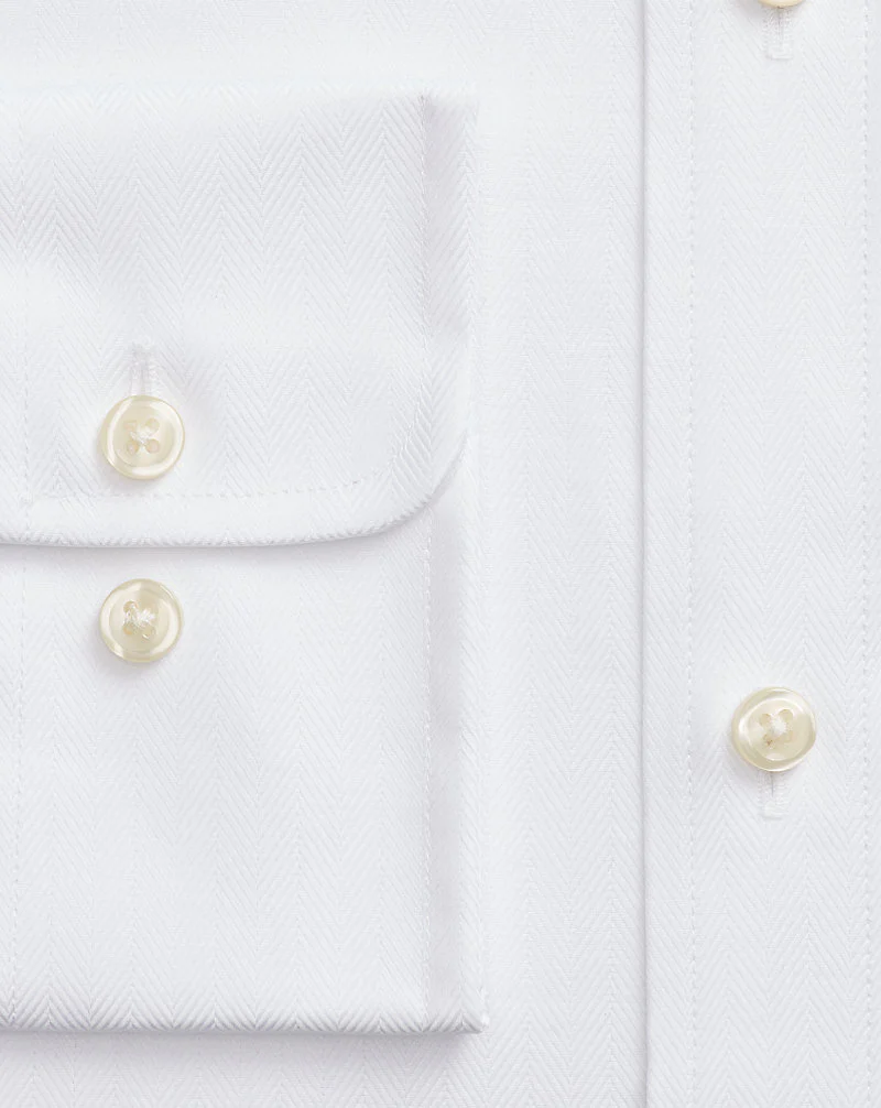 Custom Fit Stretch Herringbone Shirt