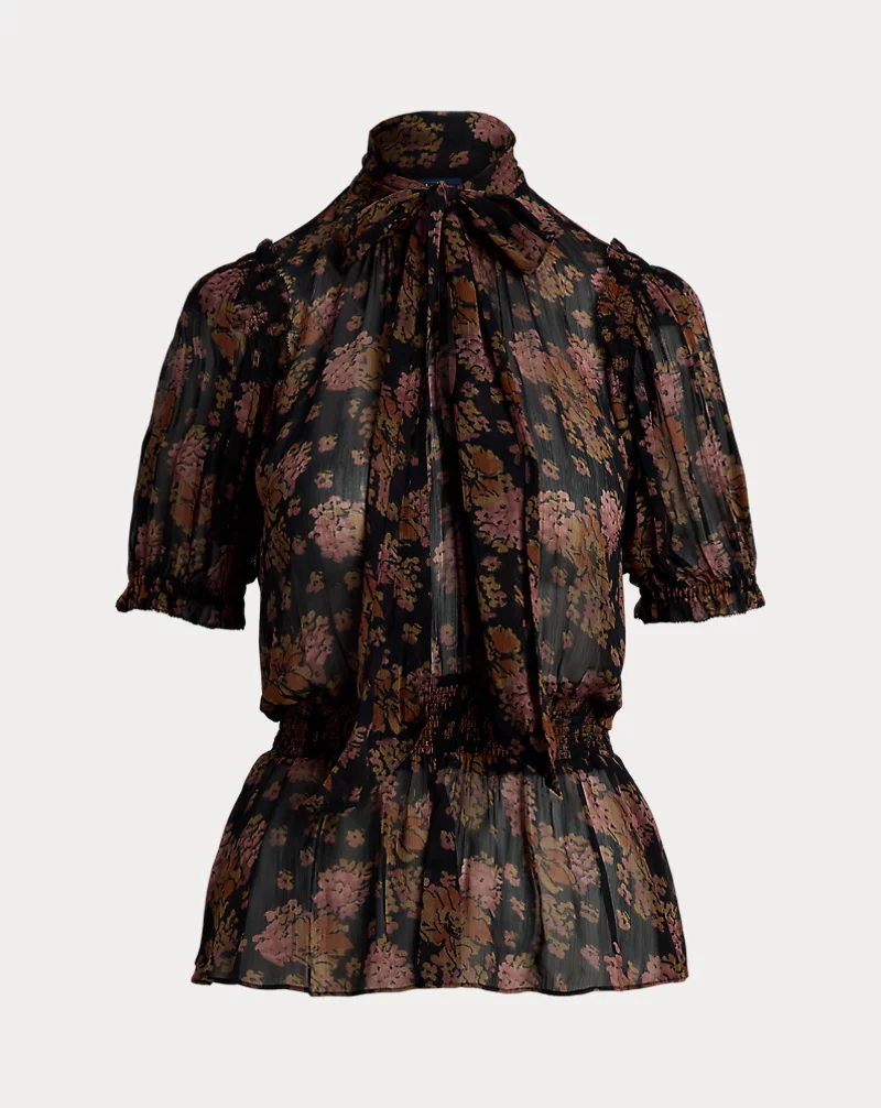 Floral Georgette Peplum Top