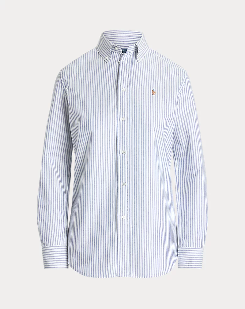 Stretch Slim Fit Striped Oxford Shirt