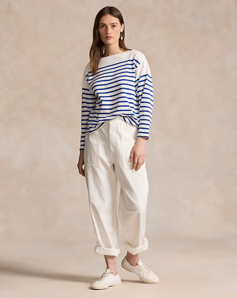 Striped Boatneck Mariner Tee