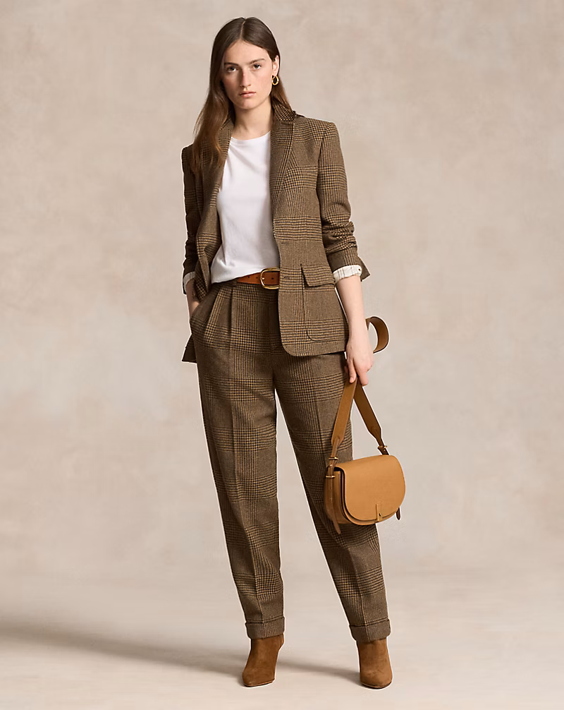 Glen Plaid Tweed Blazer