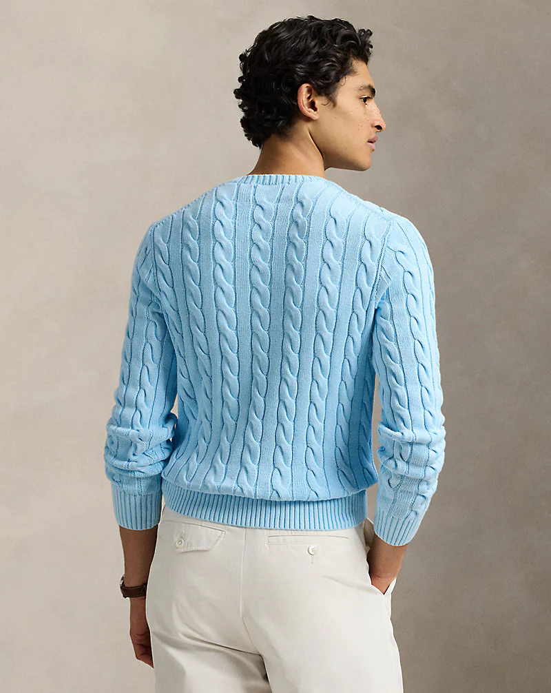 Cable-Knit Mineral-Dyed Cotton Jumper