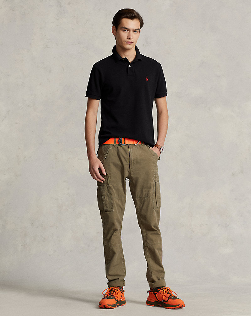 Slim Fit Mesh Polo Shirt