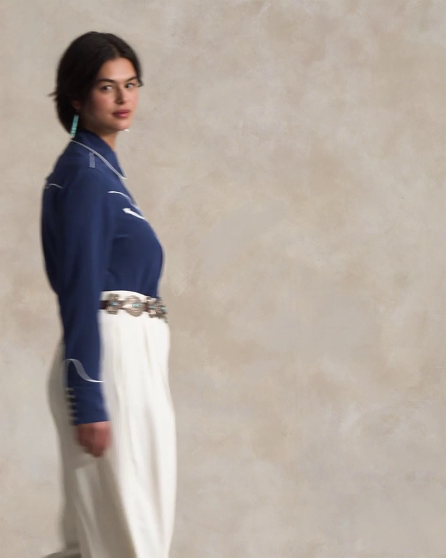 PRL x Naiomi Glasses Silk Western Shirt