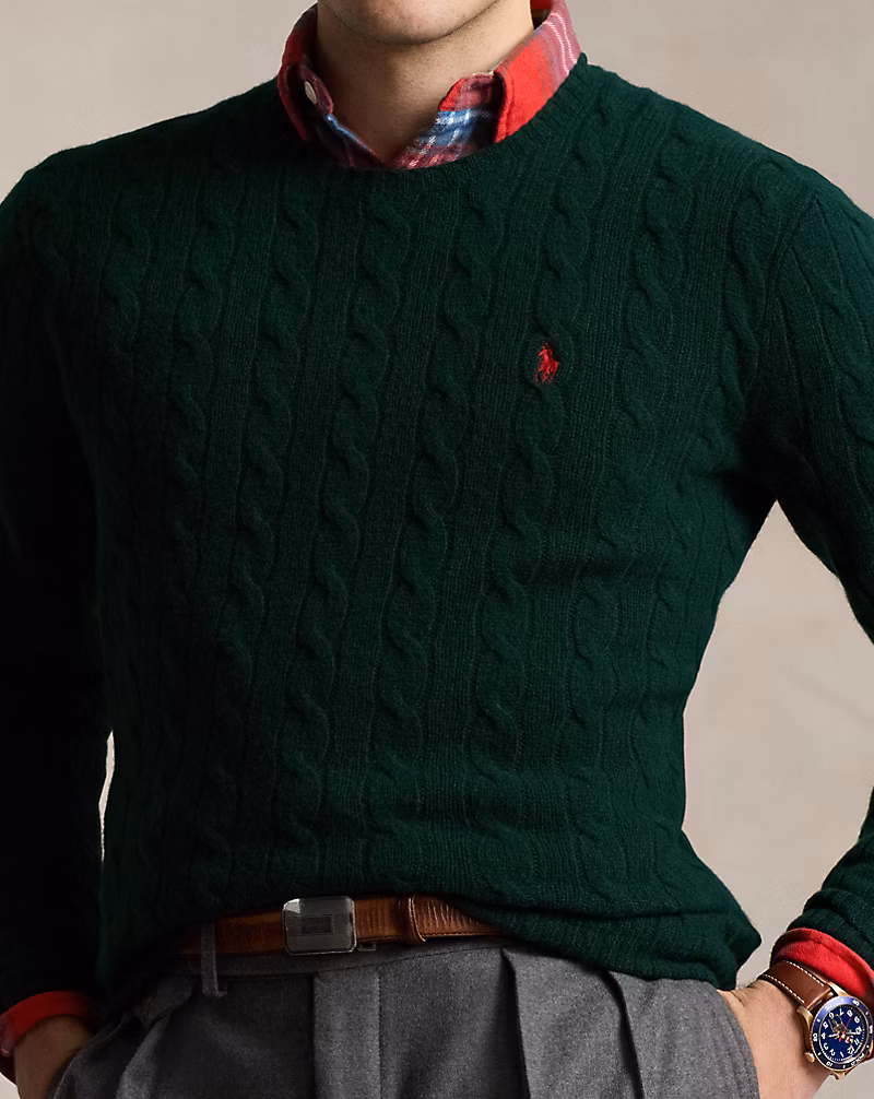 Cable-Knit Wool-Cashmere Sweater