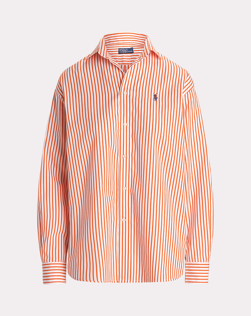 Relaxed Fit Striped Cotton Shirt