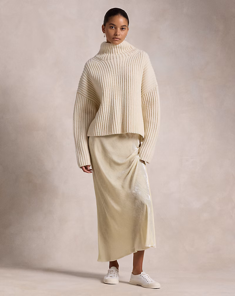 Ribbed Wool-Cashmere Sweater