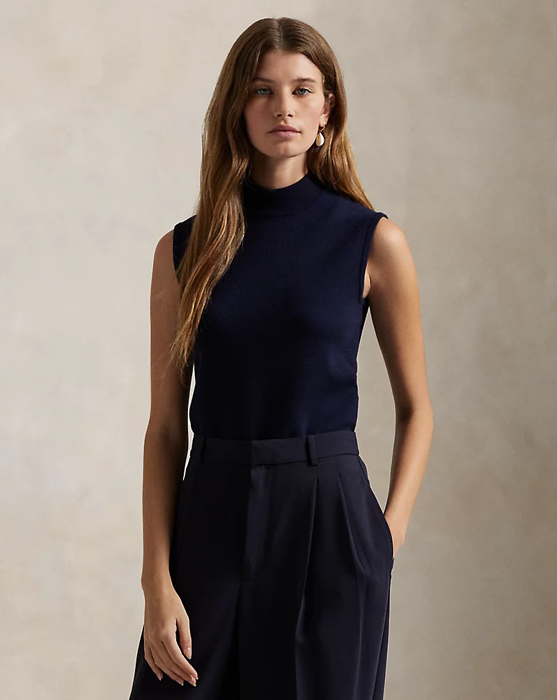 Sweater-Bodice Short-Sleeve Dress