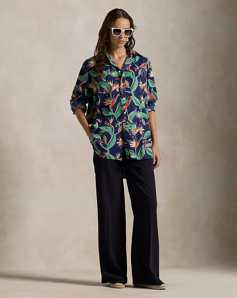Oversize Fit Floral Shirt