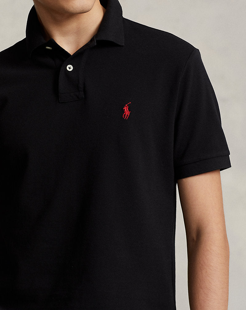 Slim Fit Mesh Polo Shirt