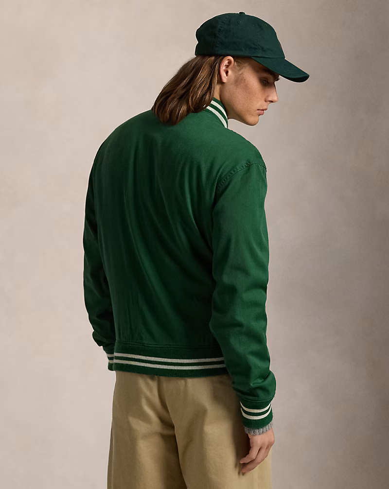 Varsity-Inspired Twill Track Jacket