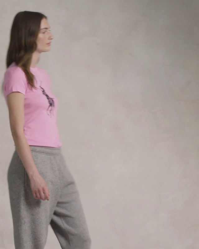 Pink Pony Cotton Crewneck Tee