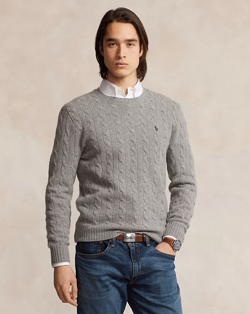 Cable-Knit Wool-Cashmere Sweater