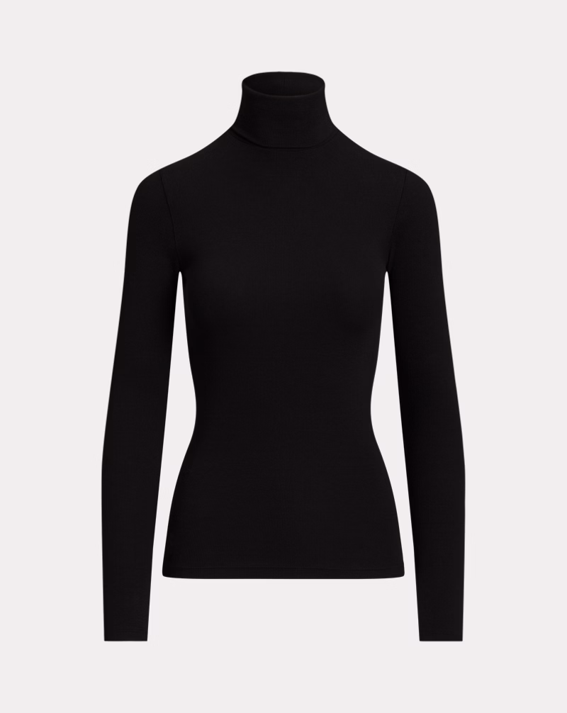 Ralph Lauren Stretch Ribbed Turtleneck