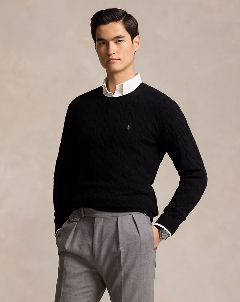 Cable-Knit Wool-Cashmere Sweater