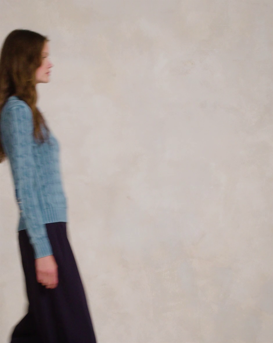 Elbow-Patch Cable-Knit Cotton Sweater