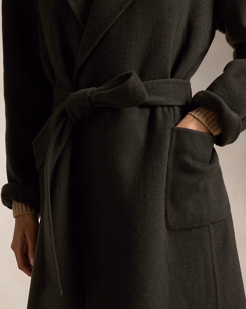 Double-Faced Wool Wrap Coat
